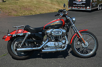 2006 Harley-Davidson Sportster  2006 2-Tone Red Black Harley Davidson Sportster Custom XL 1200 C XL1200C Extras!