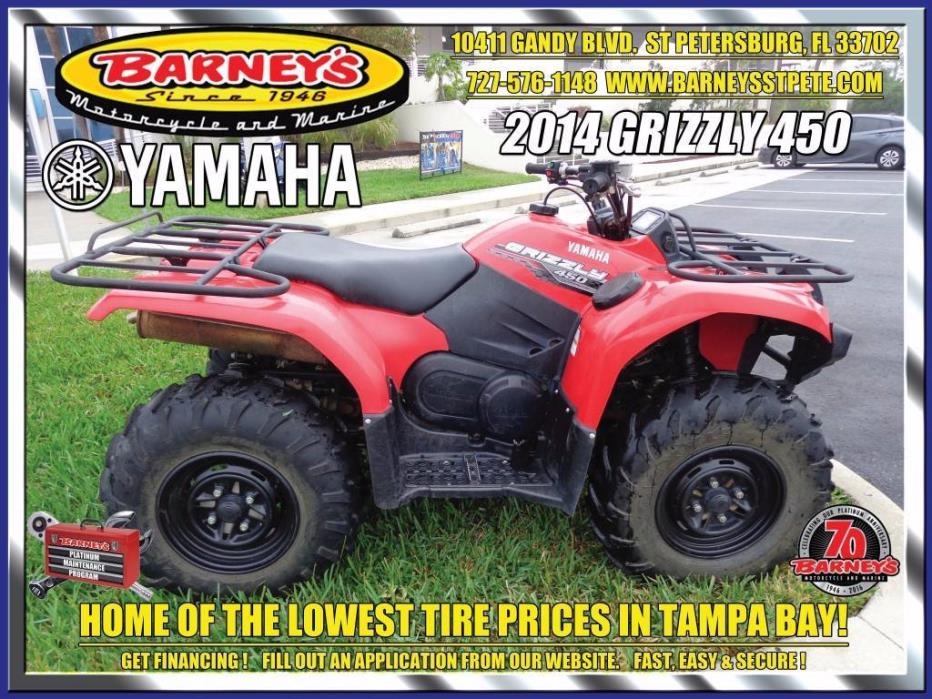 2014 Yamaha Grizzly 450 Auto. 4x4