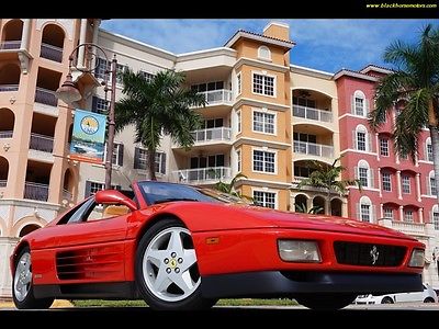 1990 Ferrari 348  TS TB GTS Berlinetta 5 6 Stick Manual Cambelts Sept 15 rosso corsa red 355 360