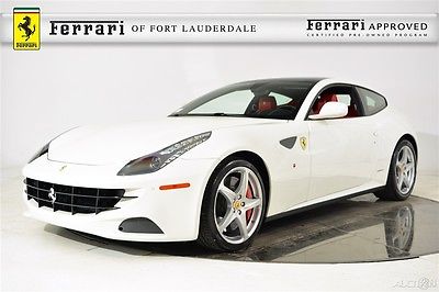2016 Ferrari FF AWD Certified Pre-Owned CPO Carbon Fiber LED Red Calipers Bianco Stitching Ventilated Full Electric Shields