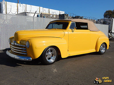 1946 Ford Convertible Custom  1946 Ford Custom Convertible GM TPI 350 Fuel Injected 700R4 IFS Disc 4 Bar 8