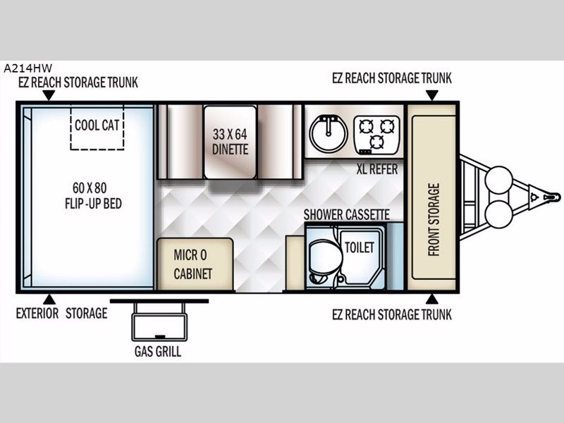 2017 Forest River Rv Rockwood Hard Side High Wall Series A214