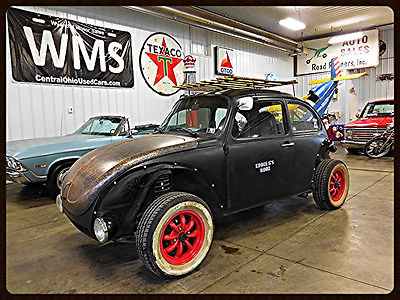 1973 Volkswagen Beetle  73 Black VW Bug Beetle Rat Rod Custom Classic Show Car WMS 4 Cyl FTF Vdub