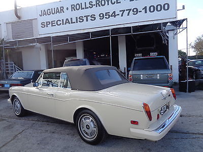 1986 Rolls-Royce Corniche  ROLS ROYCE CORNICHE 1986  EXTRA LOW MILES GARAGED FLORIDA CAR ONE YEAR WARRANTY