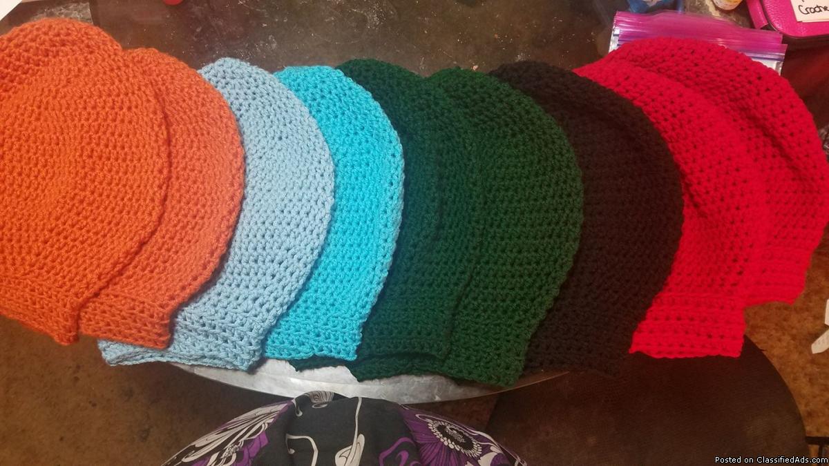 Homemade Crocheted Slouchy Hats, 0