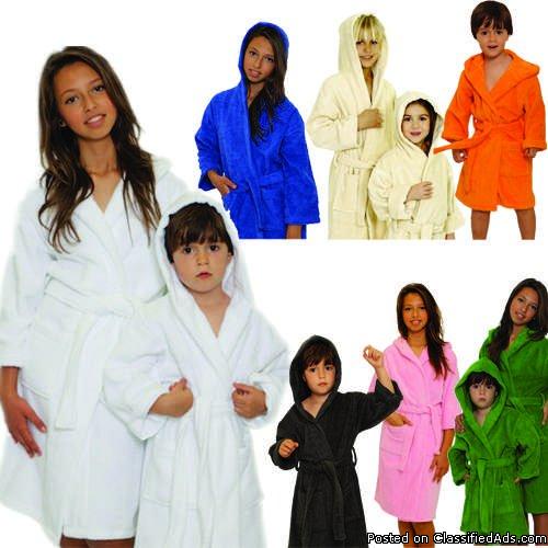 Hooded Children 100% Cotton Terry Robe