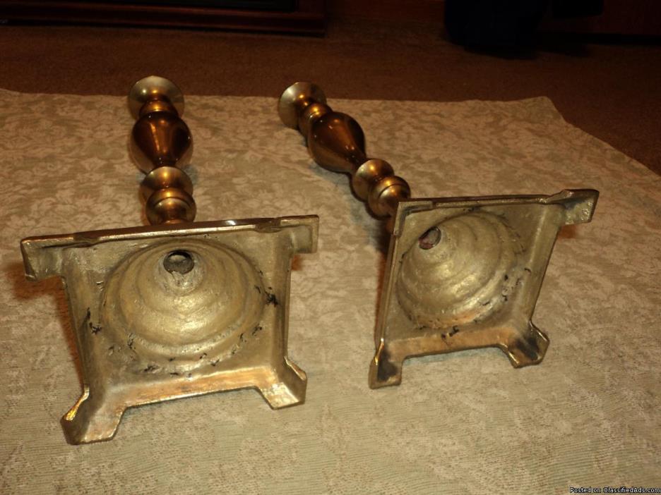 Older pair of brass Altar Candlesticks By Chalice Co., 2