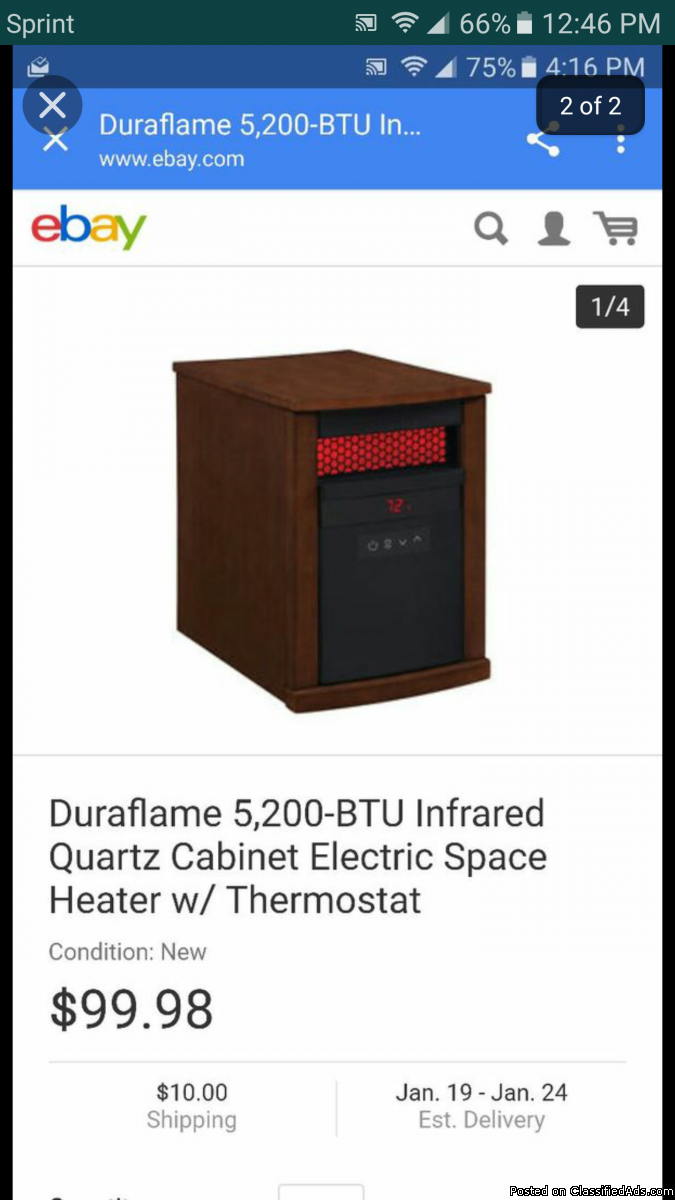 Duraflame Electric Heater, 1