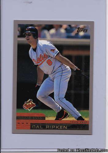 Cal Ripken Jr 2000 Topps Overrsize 3 x 4 1/2 7 of 8, 0