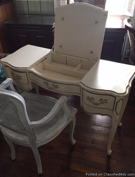 French makeup table with chair