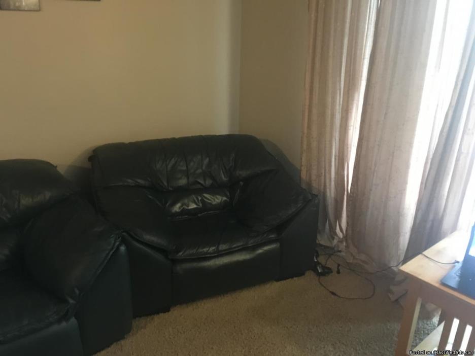 Leather Couch and Chair - $250, 1