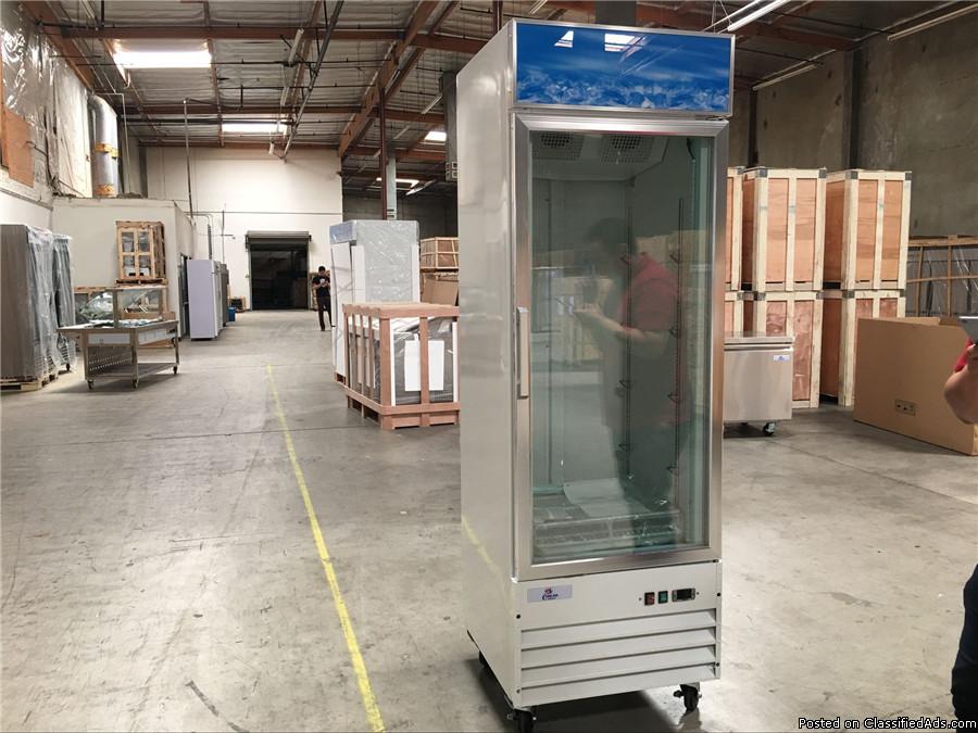 Merchandiser Freezer Refrigerator Glass Door Beer Cooler NSF, 3