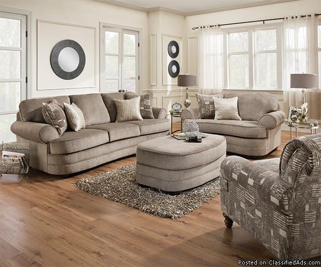Kingsley Pewter Living Room Set