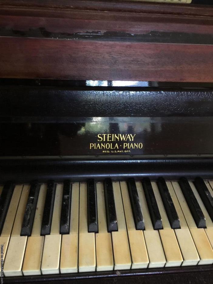Antique piano - Steinway duo art pianola w/60 songs, 2