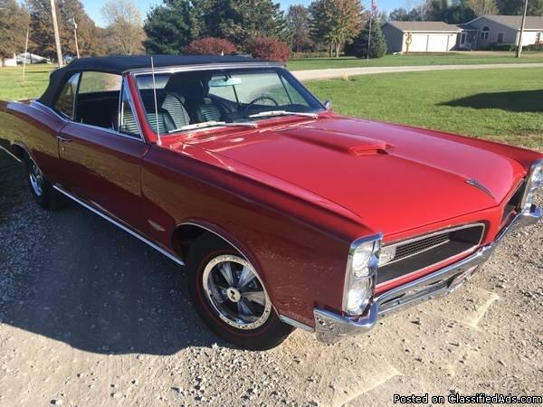 1966 Pontiac GTO Drop Top Convertible For Sale in Marshall, Missouri  65430