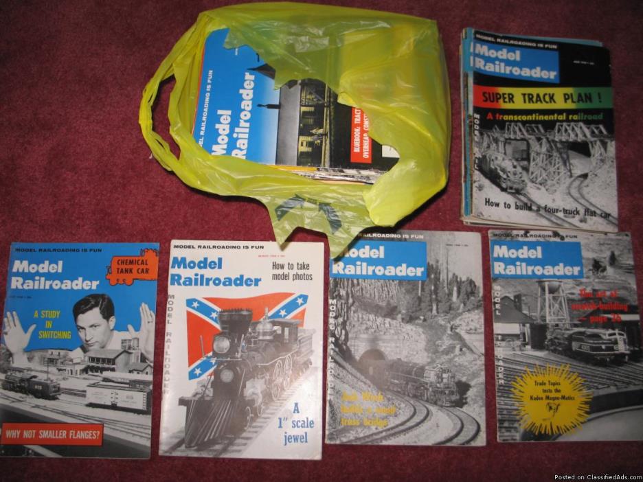railroad magazines, yrs 1960-67.