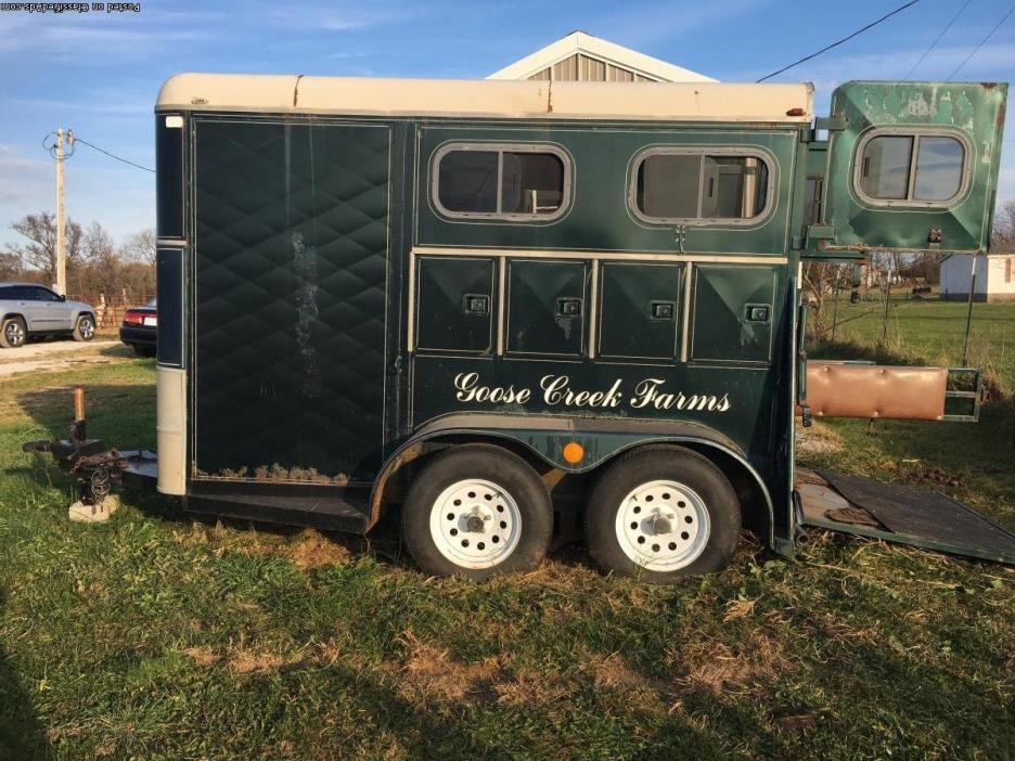 1992 Circle S horse trailer setup for miniature horses