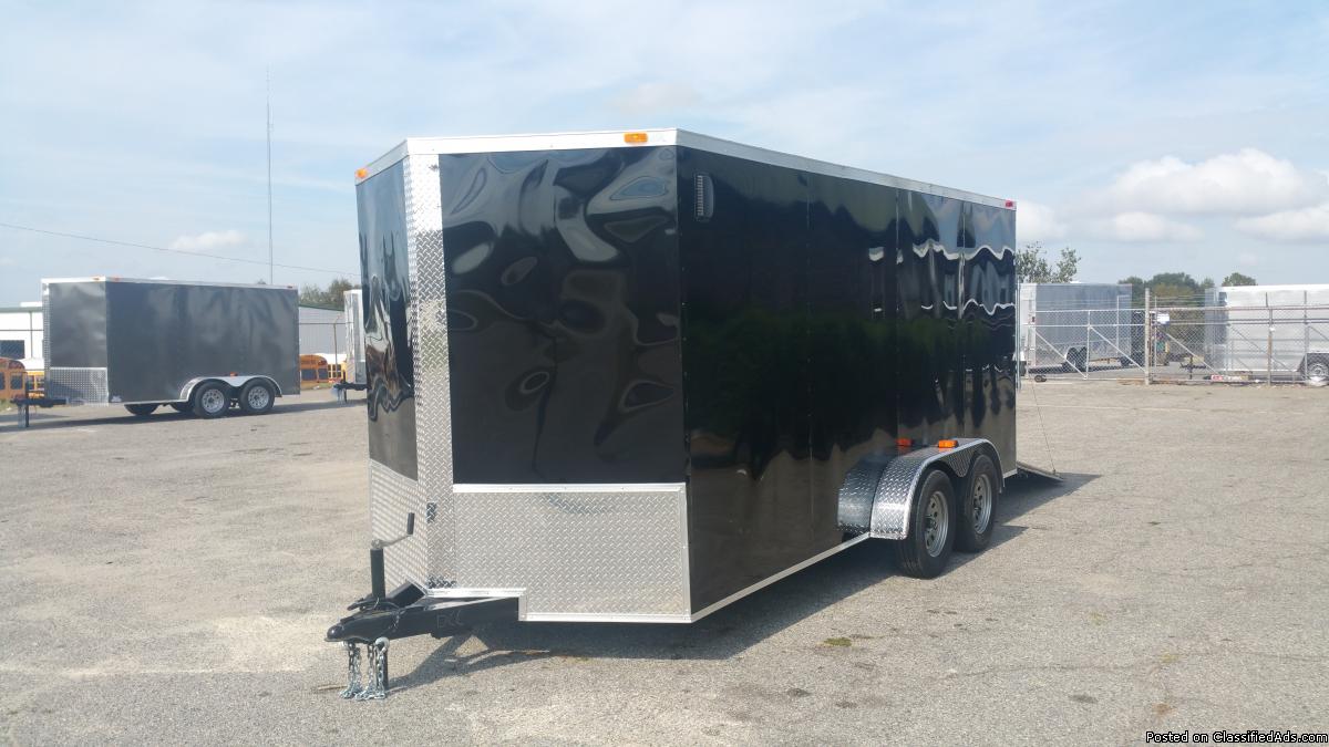 New 7x16 Enclosed Cargo Trailer W/ Extra height 7'3