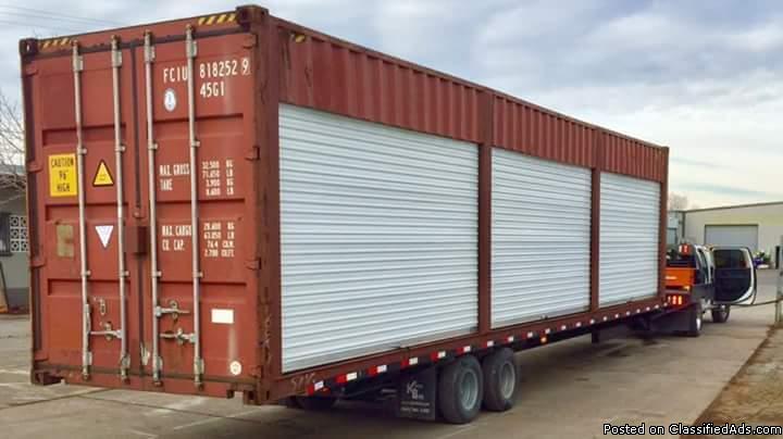 40 ft trailer with three 12 ft rolling doors, 0