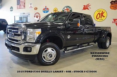 2015 Ford F-350  15 F350 DUALLY LARIAT 4X4,DIESEL,ROOF,NAV,BACK-UP,HTD/COOL LTH,40K,WE FINANCE!!