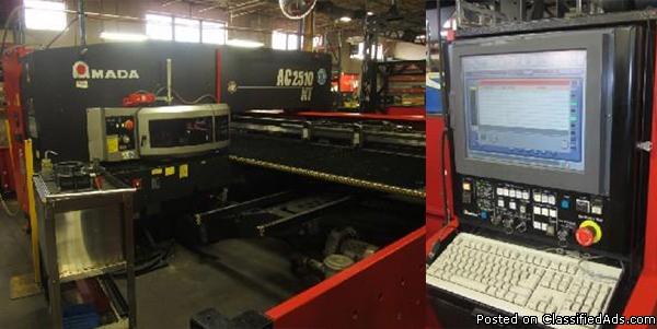 22 Ton Amada Ac-2510NT CNC Turret Punch Press, very low hours. Approx. 3500..., 0