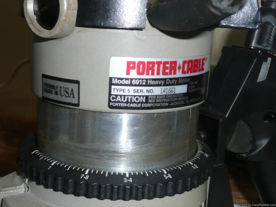 Porter Cable Plung Router and bits, 3