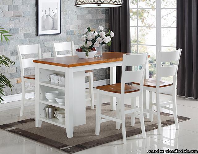 Spice and Buttermilk Dining Sets-No Credit Needed Financing, 1