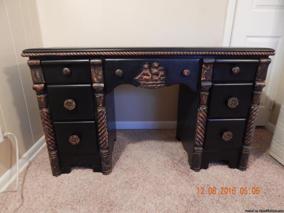 Beautiful 7 drawer solid wood desk