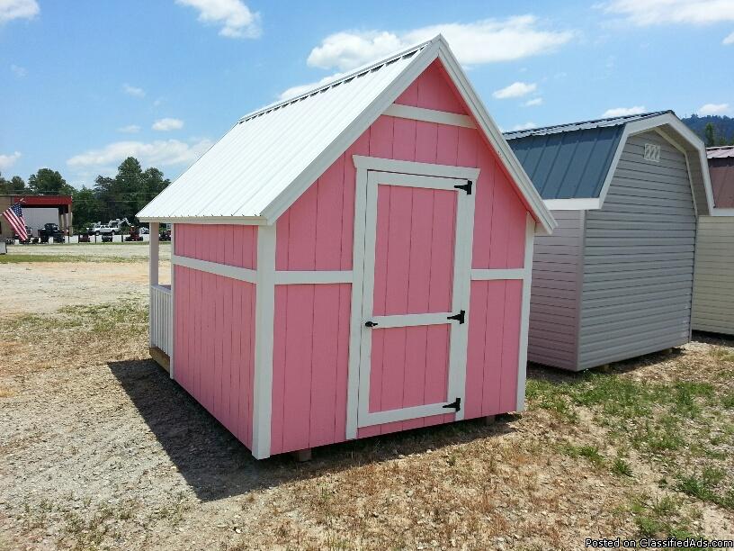 8x12 CLUBHOUSE PAINTED $109.00 RENT TO OWN 36 MONTHS, 4