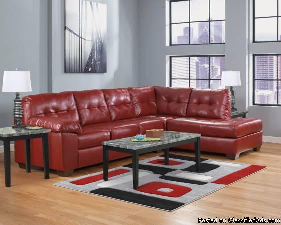 Bonded Leather Sofa Set, 4