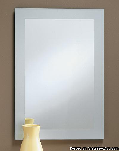 Frosted Border Frameless Rectangle Mirror *50% off!*, 0