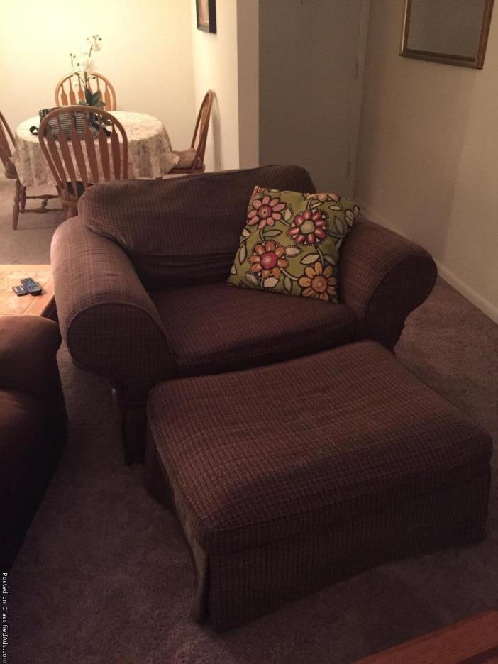 Over stuffed chair/ottoman & Couch for sale!, 1