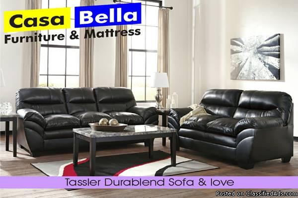 Ultra Soft Bonded Leather Sofa and Loveseat