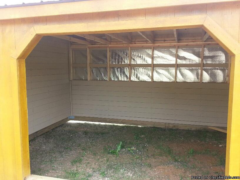 12x24 DELUXE HORSE BARN TACK ROOM RUN IN $306.00 RENT TO OWN, 1