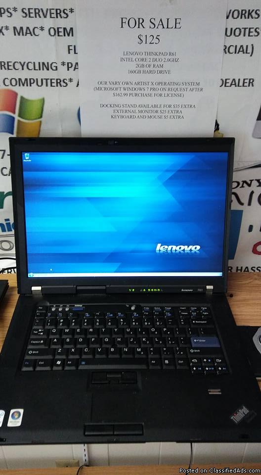 Lenovo Thinkpad R61 Windows 8.1/7 Pro