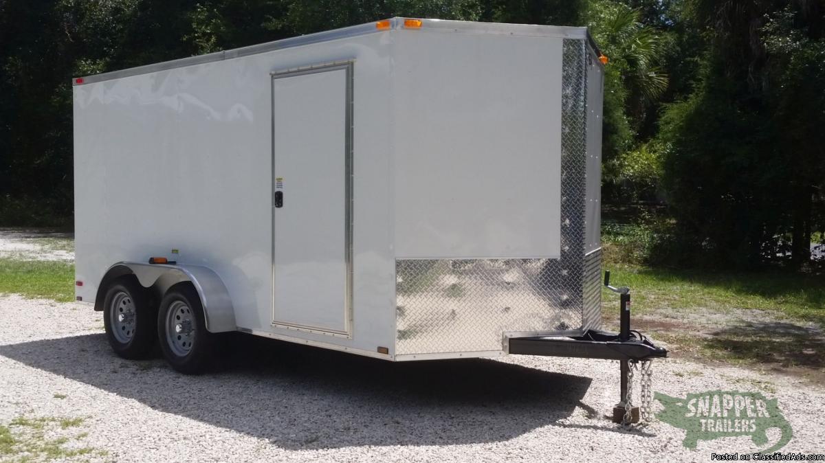 Toy Hauler w/Ramp Door and Additional Height - NEW 7 x 14'