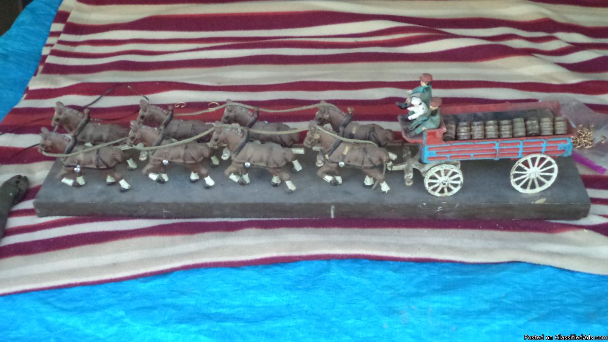 Early Budwiser Horse'a and Wagon, 0