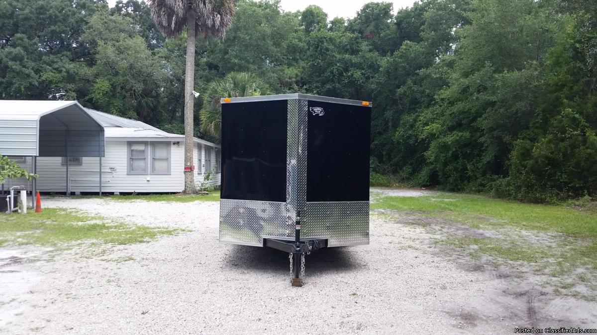 7 x 16 Enclosed Trailer with Extra Height