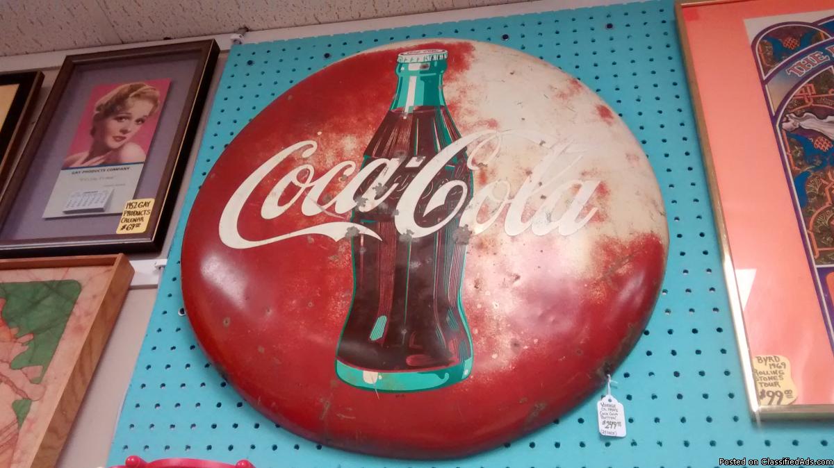 COKE BUTTON 2 FOOT DIAMETER AUTHENTIC