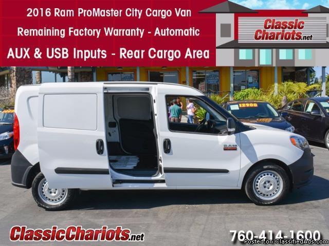 Used 2016 Ram ProMaster City Cargo Van for Sale in San Diego - Stock # 14035R