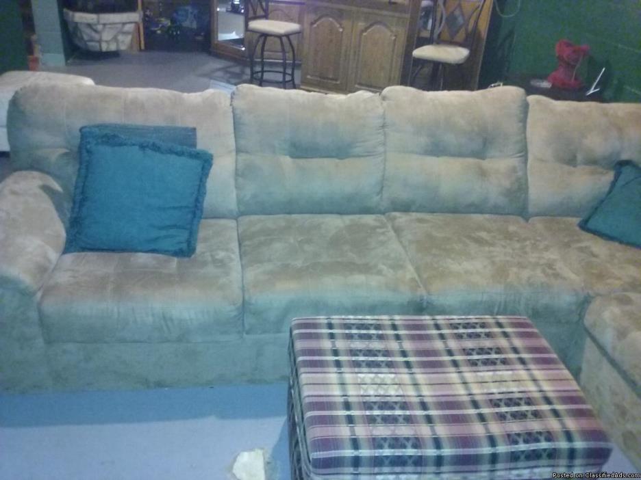 2 pc suede sectional