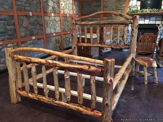 Handcrafted Cedar Queen Bed, 0