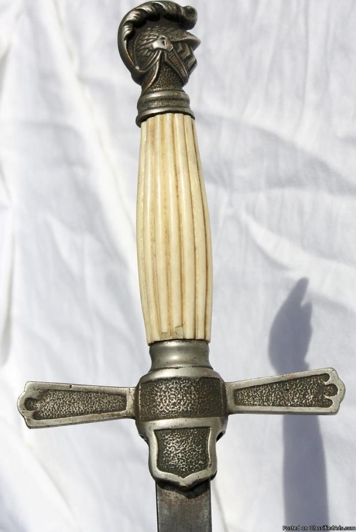 Antique Knights Templar Fraternal Dress Sword, 2
