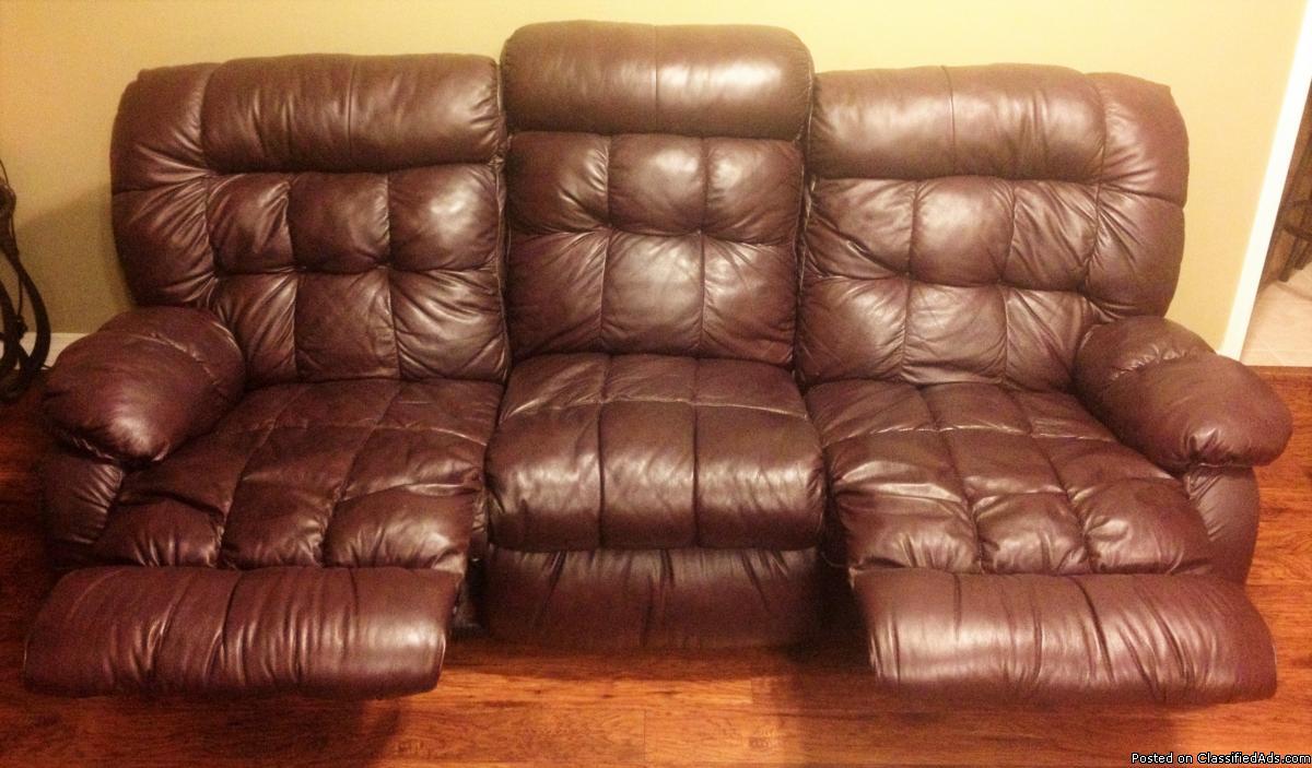 Leather sofa, 1