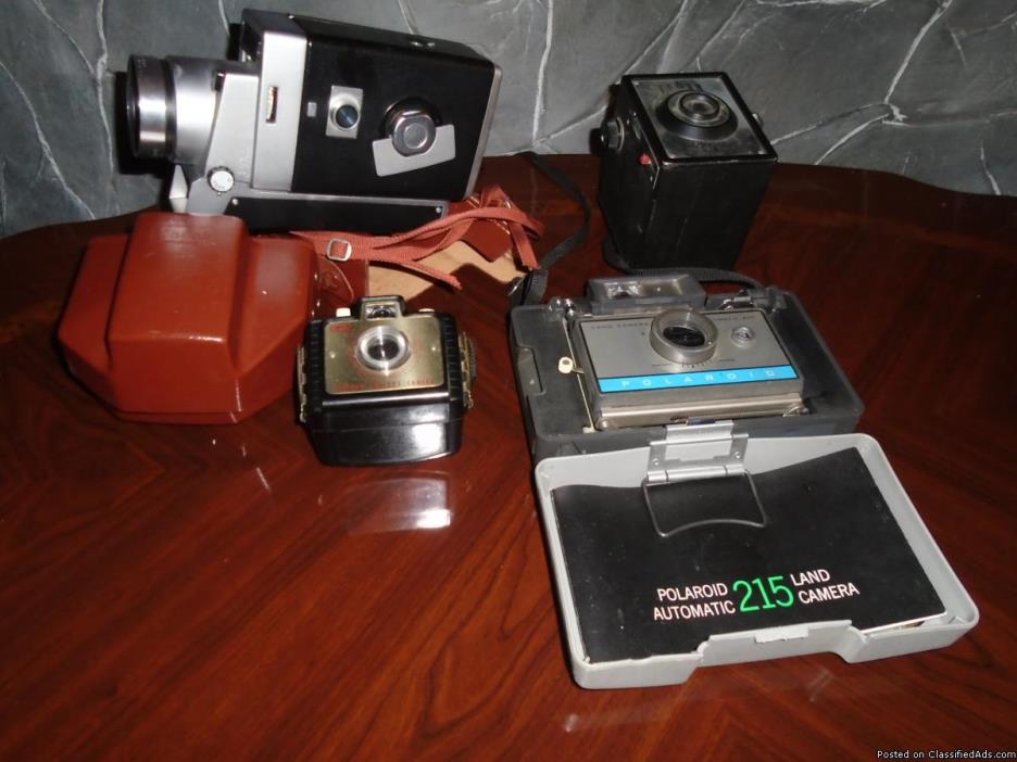 Lot of 4 Vintage Cameras - Untested, 0