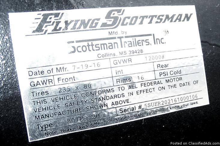 2016 Scottsman 20 Ft Equipment Trailer, 3