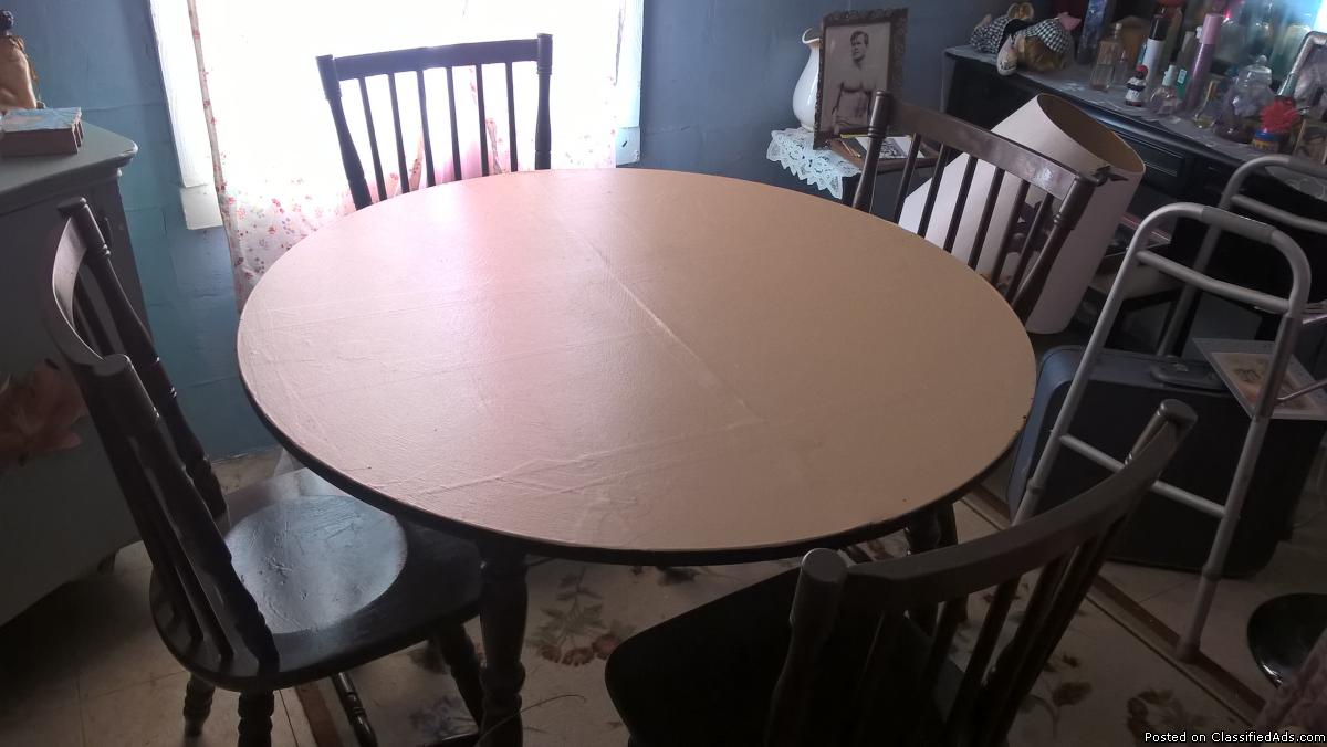 table with four chairs, 0