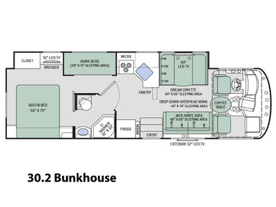 2017 Thor Motor Coach ACE A.C.E. 30.2 Bunkhouse