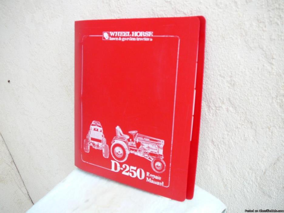 Classic  WHEELHORSE  Garden Tractor  D-250  Repair Manual, 1