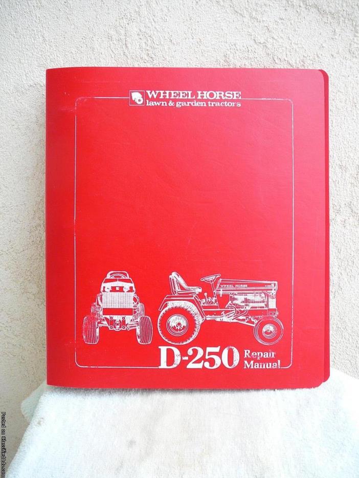 Classic  WHEELHORSE  Garden Tractor  D-250  Repair Manual, 4